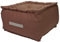 Alphadeco Dickes Bodenkissen Uni - 25cm hoch - mehrere Farben - Pouf - Ottoman - Hocker - 40x40x25cm - 100% Baumwolle (170g/m2) (Taupe/Braun)