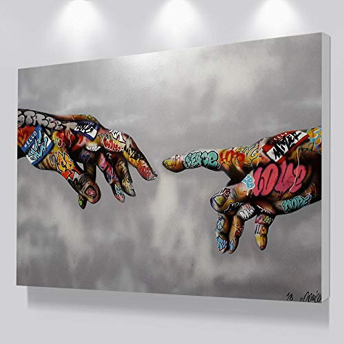 Anytumep Graffiti Pop Art Poster drucken Malerei Street Art Urban Art auf Leinwand Hand Wandbilder für Wohnzimmer Home Decor 80x120cm