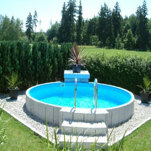 Stahlwandpool rund 400x120 cm Rundpool, Stahlwandbecken mit Biesenfolie