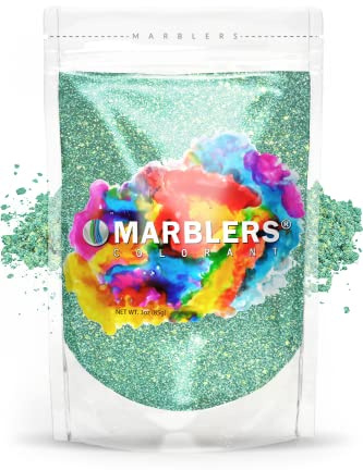 MARBLERS Green Mica Powder [Kohi Pearl] 3oz (85g) | Cosmetic Grade | Epoxy Resin Pigment | Dye | Non-Toxic, Vegan, Cruelty-Free | Lip Gloss, Nails, Body Butter | Bath Bomb, Candle & Soap Making