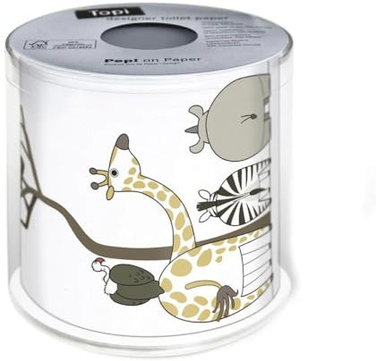 1 Toilettenpapier Giraffe Zebra Geier Tiere
