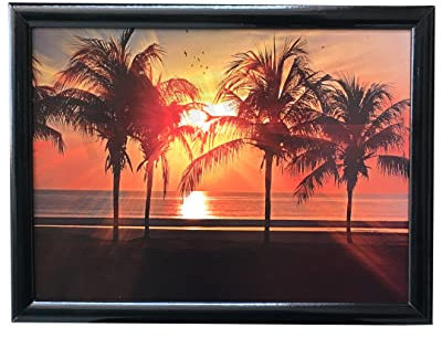 Sun Set Cushioned Bean Bag laptray Home Laptop Tray Drinks Food Breakfast Lap Tray