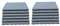 LANDGRID 12 x Fallschutzmatten 50x50x4cm Grau Gummiplatten Kinder Pool Fitness Kletterturm
