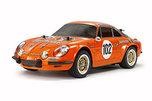 Tamiya 58708 1:10 RC Renault Alpine A110 Jägerm. M-06 - ferngesteuertes Auto, RC Fahrzeug, Modellbau, Bausatz zum Zusammenbauen, Hobby, Basteln, Mehrfarbig, Orange
