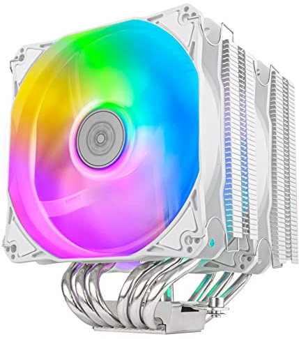 SilverStone Technology Hydrogon D120 ARGB White Dual Tower CPU Cooler for Intel LGA 2066/2011/1851/1700/1200/115x and AMD AM4, SST-HYD120W-ARGB