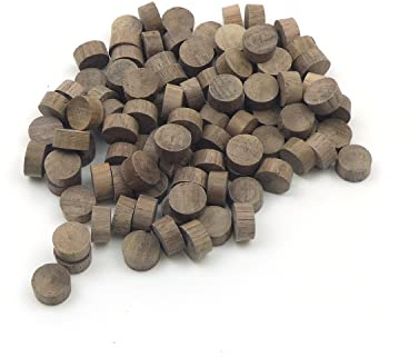1/2 - 12.7mm Walnut Flat Head End Grain Plug - Pack of 100