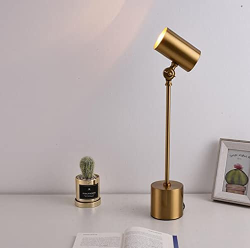 SXYSXYSXY Modern Schreibtischlampe Marmor Tischlampe Metall Büro Arbeitsleuchte Schlafzimmer Nachttischlampe LED Verstellbarer Kopf Kinder Leselampe Retro Klassische Studierlampe E27*1,Gold