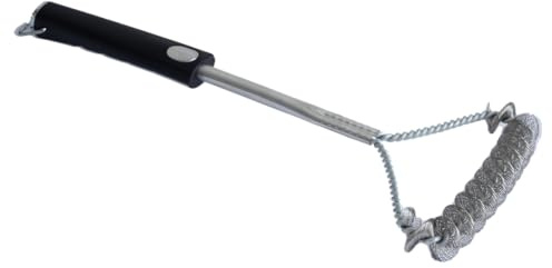 Texas Club BBQ Grate Cleaning Tool | 3-Head Bristle Spiral Brush for Barbeque Grill, 41 cm