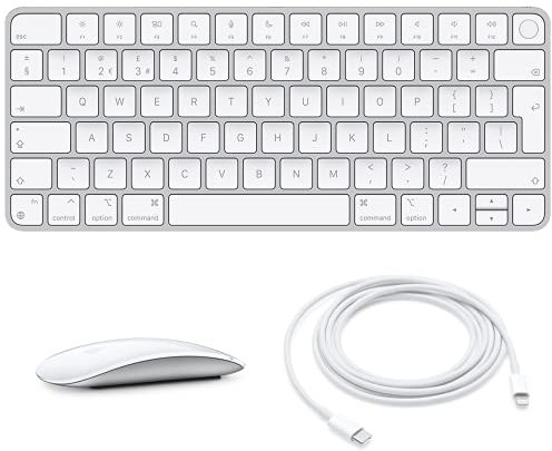 Apple Magic Keyboard and Mouse with Touch ID - British English - Silver (Renewed)