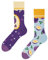 Dedoles Calzini Unisex Donna Uomo & Bambini Calze Cotone con tanti Design divertenti sinistra destra diversi, colore: Viola, disegno: Marmellata di prugne, taglia: 39-42