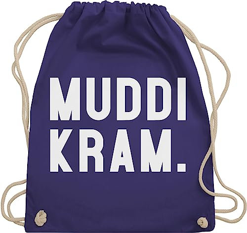 Shirtracer Turnbeutel Rucksack - Mama - Taschen - Muddi Kram - Unisize - Lila - mutter tag geschenk für mamas geschenke tage personalisiertes seine muttertag die muttertagsgeschenke beste mütter zum