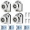Cokritsm 25mm Rouleau Porte de Douche, Lot de 4 Roulettes pour Porte de Douche, Roulette Porte Coulissante Douche pour Trou de Verre de 4-6mm