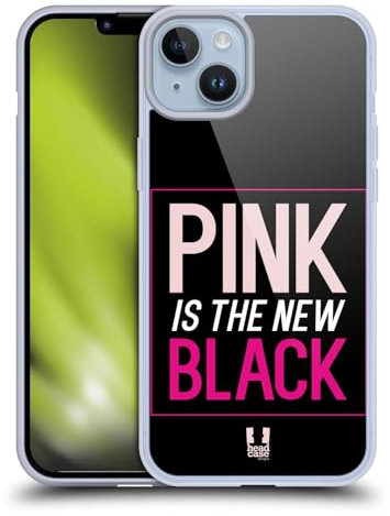 Head Case Designs Nuovo Nero Impero Rosa Custodia in Gel [Protezione di Grado Militare] Compatibile con Apple iPhone 14 Plus E Compatibile con MagSafe
