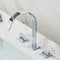 Mitigeur Lavabo Cascade,Robinet de Lavabo G1/2 À Double Poignée,Robinet Salle de Bain Moderne 3 Trous,chrome