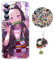 Demon -Slayer Hülle für Samsung Galaxy A14 5G Anime Handyhülle [Mit Schlüsselbund und 50pcs Aufkleber] Cartoons Transparent Silikon Case Hülle für Samsung Galaxy A14 5G