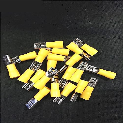 YANHAO FDD5.5-250 FDD5-250 Weibliche Isolierte Elektrische Crimp Terminal for 4-6mm2 Draht Anschlüsse Kabel Draht Stecker 100PCS FDD