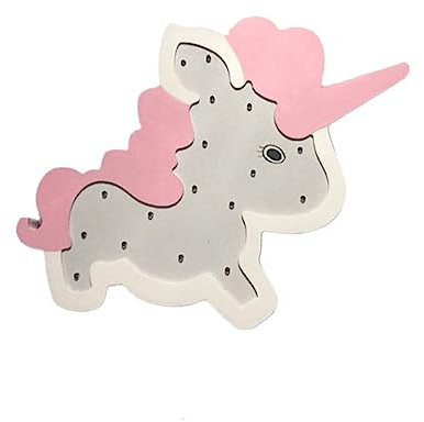 UKCOCO Wandleuchte Festzelt Lampe Einhorn Nachtlicht Dekorative Lampe Bambus Hölzern Dekorative Lichter