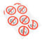STOBOK Do Not Touch Sticker 10pcs Do Not Use Hand Warning Sign Small Round Safety Labels Waterproof Vinyl Decals 25mm