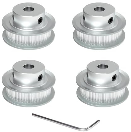 Super Print GT2 Riemenscheibe 40 Zähne 40 Teeth 5mm Bohrung Breite 6mm Zahnriemenscheibe Aluminium 40T Riemenscheibe Rad für 6mm Breite GT2 Zahnriemen für 3D Drucker,CNC (4Stück)