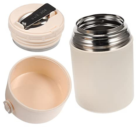 CAXUSD Stainless Steel Braised Beaker Microwave Soup Cup Yogurt Portable Breakfast Cup Tumblers for Kids Snack Containers Kids Food Capacious Food Cup Vacuum 304 Stainless Steel Heater