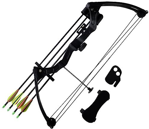 Compoundbogen mit Zubehör und Aluminiumpfeilen für Jugendliche