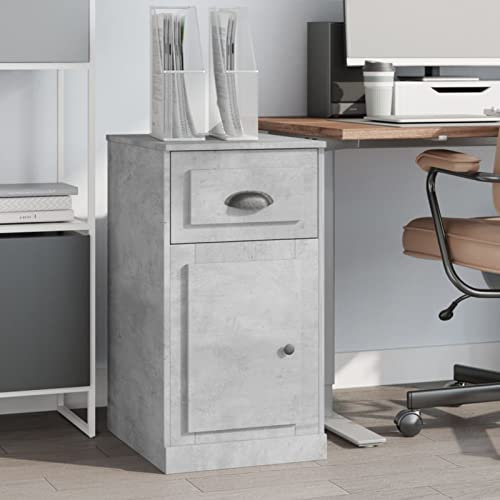 Homgoday Beistellschrank und Schublade, Sperrholz, grau, 40 x 50 x 75 cm, Typ 2 Schließfächer und Schränke, Möbel