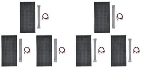 Piuusngy 6 PièCes P5 Panneau D'ÉCran LED D'IntéRieur 64X32 Pixels Module D'Affichage LED 320X160Mm 16 Panneaux D'ÉCran LED Couleur RVB à Balayage
