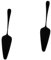 Amosfun 2St Kuchenschaufel Tortenschneider und Pizzaheber Spachtel für Pizzaheber Utensil Kuchenstück pizzaschneider Cutter messser Werkzeug käse Backschaufel Hochzeitstortenschaufel Black