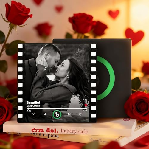 Kühlschrankmagnet mit Musik Spotify Fotomagnete Personalisiert Musik Kühlschrankmagnete Selbst Gestalten Personalisierte Fotogeschenke für Männer Freunde Musikgeschenke für Valentinstag Geburtstag