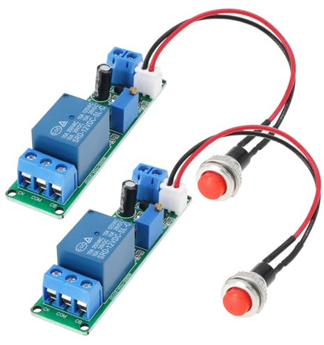 EMSea 2X Módulo de Retardo de Apagado con Temporizador Ajustable de 12 V CC Relé de Temporización de 1 A 10 S para Equipos de Automatización de Desarrollo de Productos Inteligentes de Robots