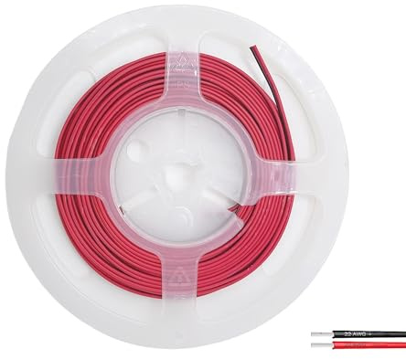 Cavo di prolunga Clearhill 22AWG, 10M/32,8FT, cavo 2 poli nero-rosso, per strisce LED monocolore DC 12V/24V