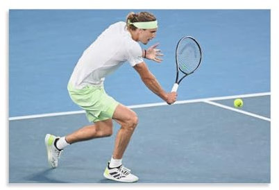 YOUMAN Alexander Zverev Sportler-Poster, Tennis, Deutschland, Kunstwerke, Bilddruck, Poster, Wandkunst, Gemälde, Leinwanddekoration, Heimposter, 20 x 30 cm