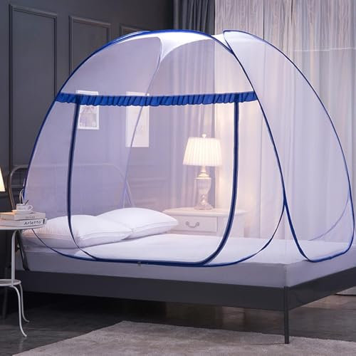 Moskitonetz Bett,180X200cm,Moskitonetz Pop Up,Tragbares Reise-moskitonetz,Zusammenklappbares Mosquito Net Bed,Faltbares Anti Mosquito Bites Mückennetz,für Schlafzimmer,Outdoor