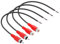 PNGKNYOCN RCA to Bare Wire Cable,2 Pack RCA Male Plug and 2 Pack Female to Speaker Bare Wire Cables for Speakers Amplifier Audio Video AV Receiver（20cm） (red)