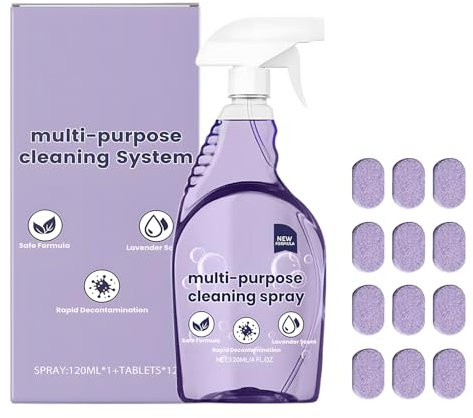 Dr Clean Spray for Ovens UK, Dr Clean, Comes with 12 Effervescent Tablets, Instant Stain Removal, Multi-purpose, Multi-surface Cleaner for Kitchen, Bathroom and Home