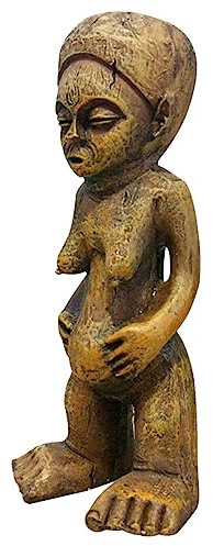 Ciieeo Afrikanische Figur Schwangere Dame Skulptur Aus Kunstharz Für Schreibtischdeko Wohnraum Akzentfigur Modell Afrikanischer Frau