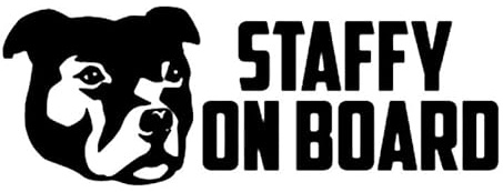 CHSLO 25x9 cm Auto Aufkleber Vinyl Aufkleber Staffy An Bord Motorrad Dekoratives Zubehör Kreativer Laptop Helm