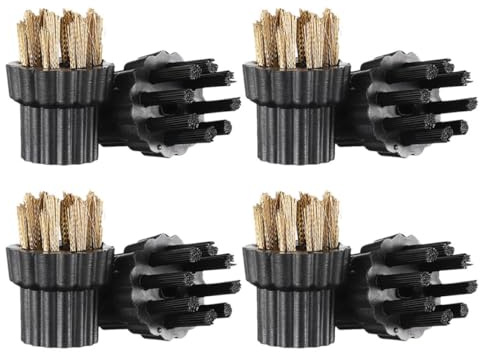HYTROVE 8pcs Steam Cleaner Brush Head Set Cleaner Parts Compatible Steam Cleaning Machines Metal Plastic Nylon for Bathrooms Kitchens Multi Functional Cleaning Brush