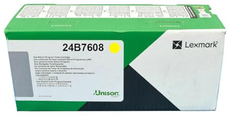 Lexmark 24B7608 cartuccia toner 1 pz Originale Giallo (LXK XC8355 95X 96X YEL RTN 12K CRTG)