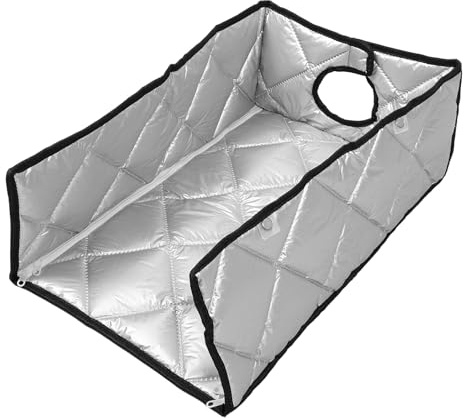 LIFKICH Soundproof Hot Water Heater Cover for Heating System and Boiler, Made of Oxford Cloth and Polyester Cotton, Silver Noise Reduction Blanket Suitable for Night Use and Installation