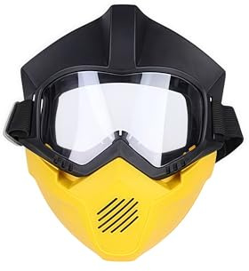 Airsoft,Paintball Full FaceTactical Mask,Detachable Masks With Goggles For Motorcycle Cycling Skiing Halloween CS Game Cosplay