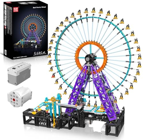 Mould King 26018 Technik Groß GBC LRiesenrad Bausatz, MOC Themenpark Kreisförmiges Riesenrad Modellbausteine Spielzeug Sammlermodell und Display-Dekoration für Erwachsene (4402 Teile)