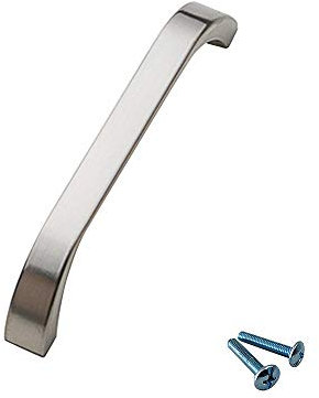 OHOME 10 Pack Brushed Nickel Kitchen Cupboard Handles Drawer Handles Cabinet Handles Pulls, 96mm Hole Centers/106mm Long, Silver