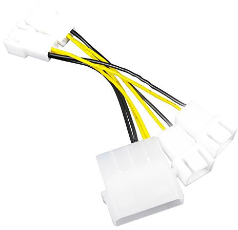 AABCOOLING C22-4-Pin Molex Adaptor to Connect 4 3-Pin Fans