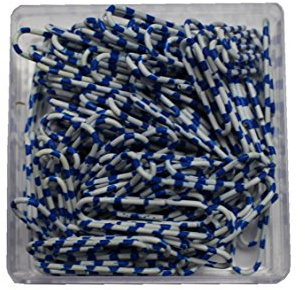 ALCO-Albert 2256-14 - Briefklammern ZEBRA 26 mm, Dose à 100 Stück, weiß/blau