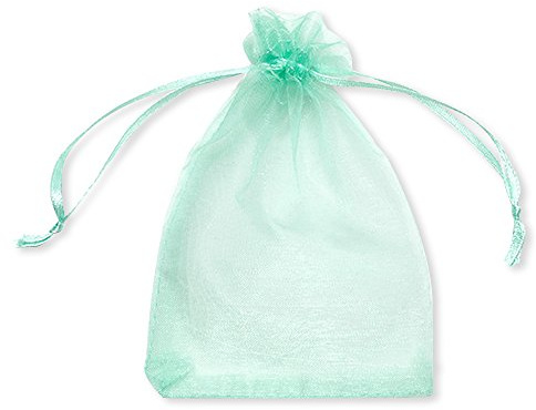 YFZYT Organza Taschen Net Garn Schmuckbeutel mit Vielfältig Farben ideal für Geschenk Hochzeit Süßigkeiten Säckchen Geeignet für Männer und Frauen, 100 Stück, 7 x 9 CM, Aqua grün