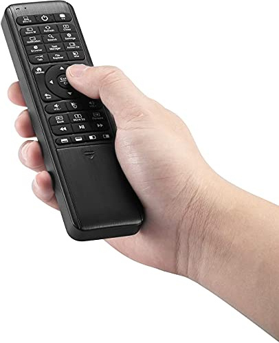 Pepper Jobs W10 GYRO Air TV Remote, tastiera QWERTY Fly Mouse per Win 11/10, tastiera retroilluminata a LED, mini controller PC, giroscopio a 6 assi con funzione di controllo remoto