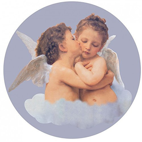 1art1 Engel Der Erste Kuss, 1882 Poster-Sticker Tattoo Aufkleber 9x9 cm