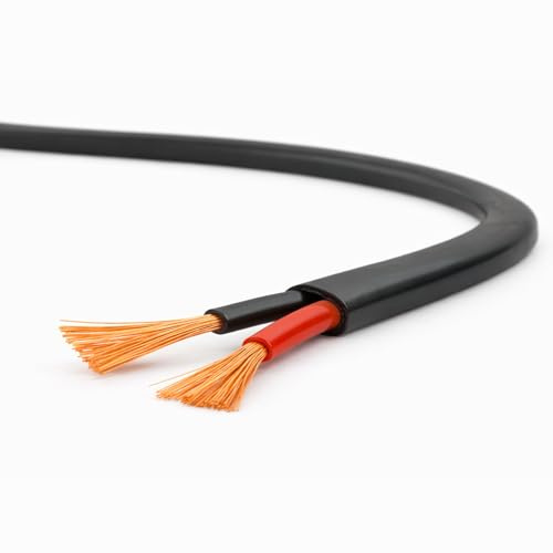 Wire4u Automotive Flat Twin 2 Core Thin Wall Cable 12V 24V Copper Wire (2.0mm² 25Amps, 5 Metres Coil)