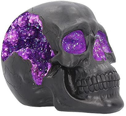 Nemesis Now Geode, Totenkopf, 17 cm, schwarz, Kunstharz